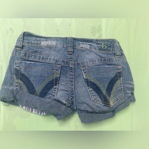 HYDRAULIC JEANS SHORTS Classic Blue Low Rise size 1/2 JUNIORS